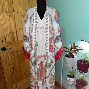 Floral Multicolor Kaftan Dress